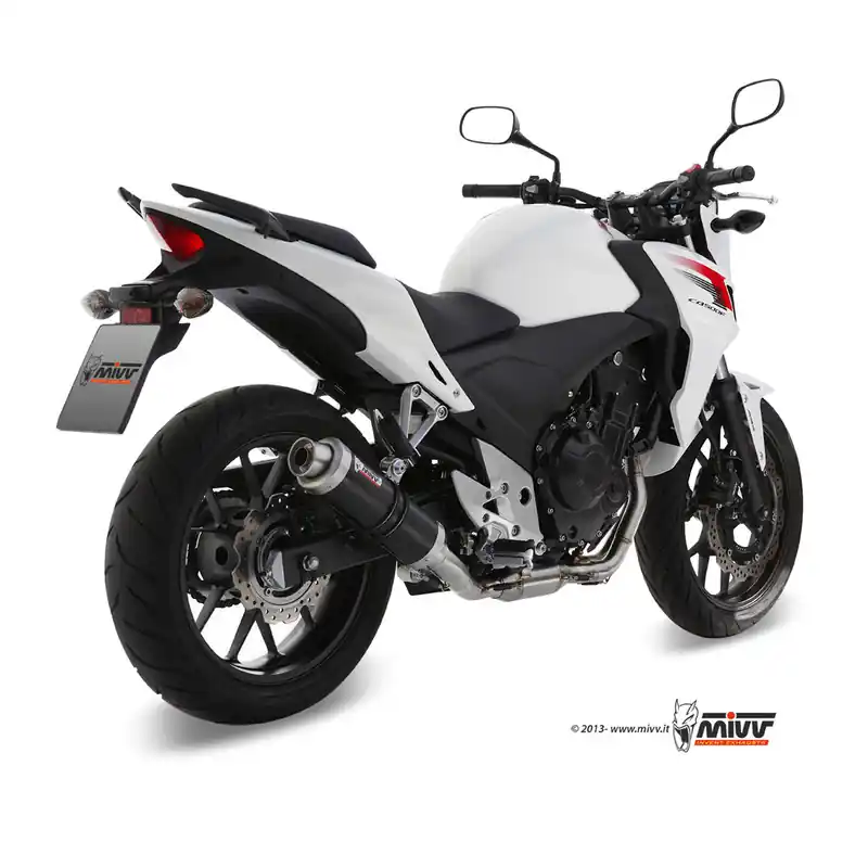 Silencieux MIVV GP inox brossé noir Honda CB500F/CB500X/CBR500R Retour Gratuit
