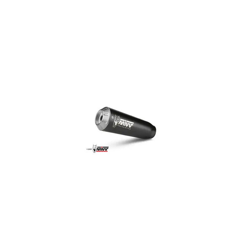 Top Vente Silencieux MIVV X-M1 inox brossé noir/casquette inox – Benelli Leoncino 800
