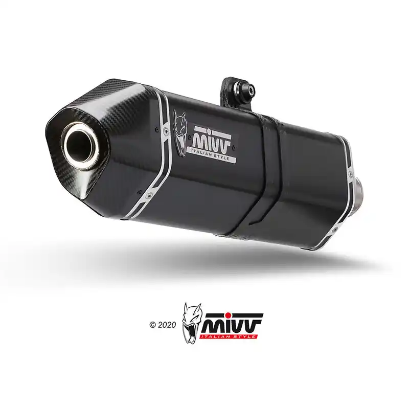 Populaire Silencieux MIVV Speed Edge inox noir brossé/casquette carbone – Harley Davidson Pan America