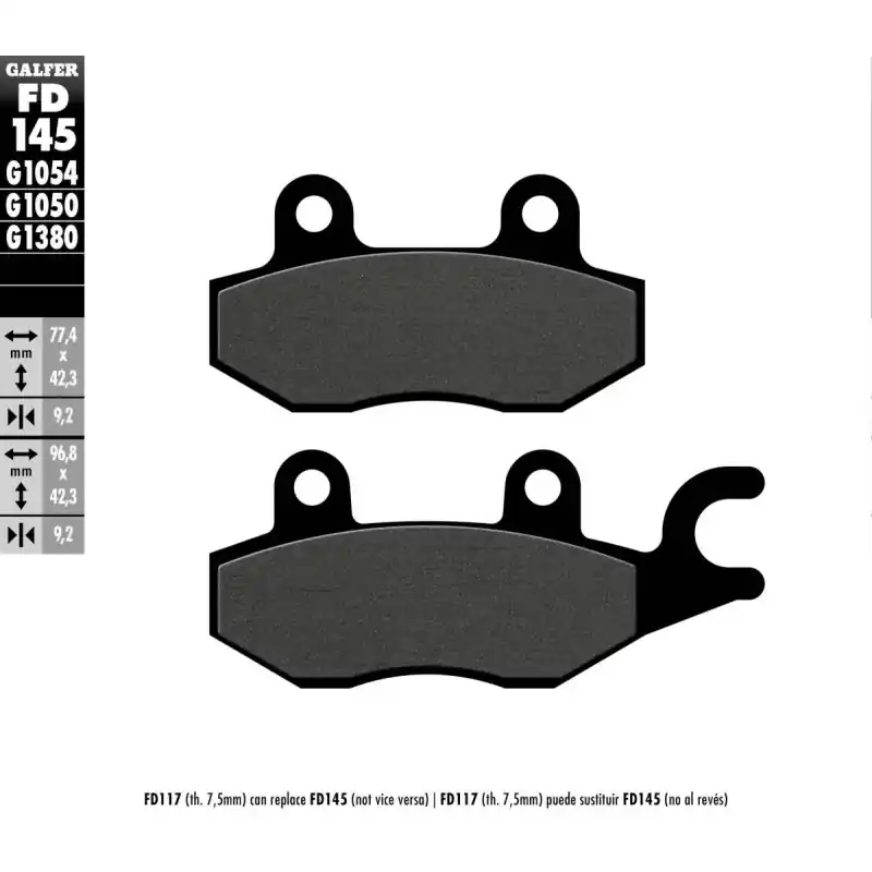 BRAKE PAD SEMI METAL SCOOTER Réduction