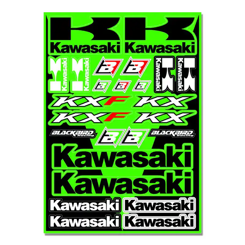 Nouveauté Planche de stickers BLACKBIRD Kawasaki