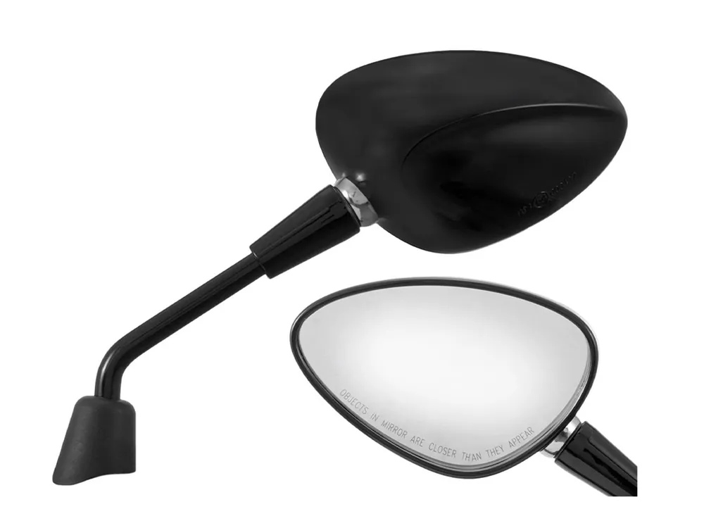 Prix Réduit Rétroviseur Shorty noir brillant droite et gauche pour Vespa Sprint 50-150ccm 2T/4T