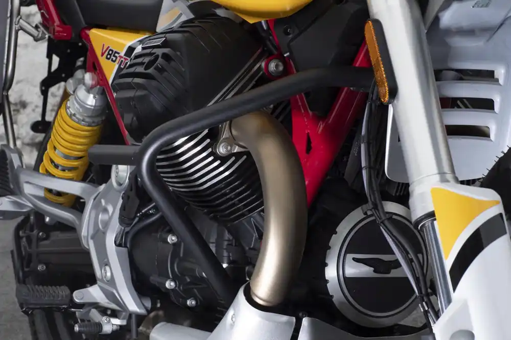 Petit Prix Arceau de protection moteur d&rsquo;origine, noir pour Moto Guzzi V85 TT