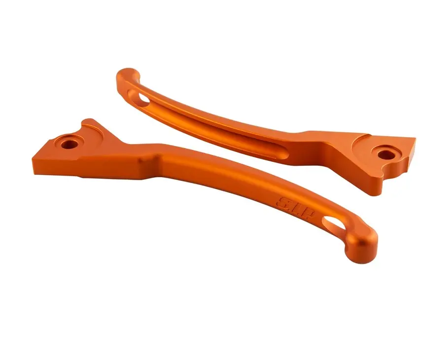 Set de levier de frein sport pour Vespa, droite et gauche, orange mat Satisfait Ou Remboursé