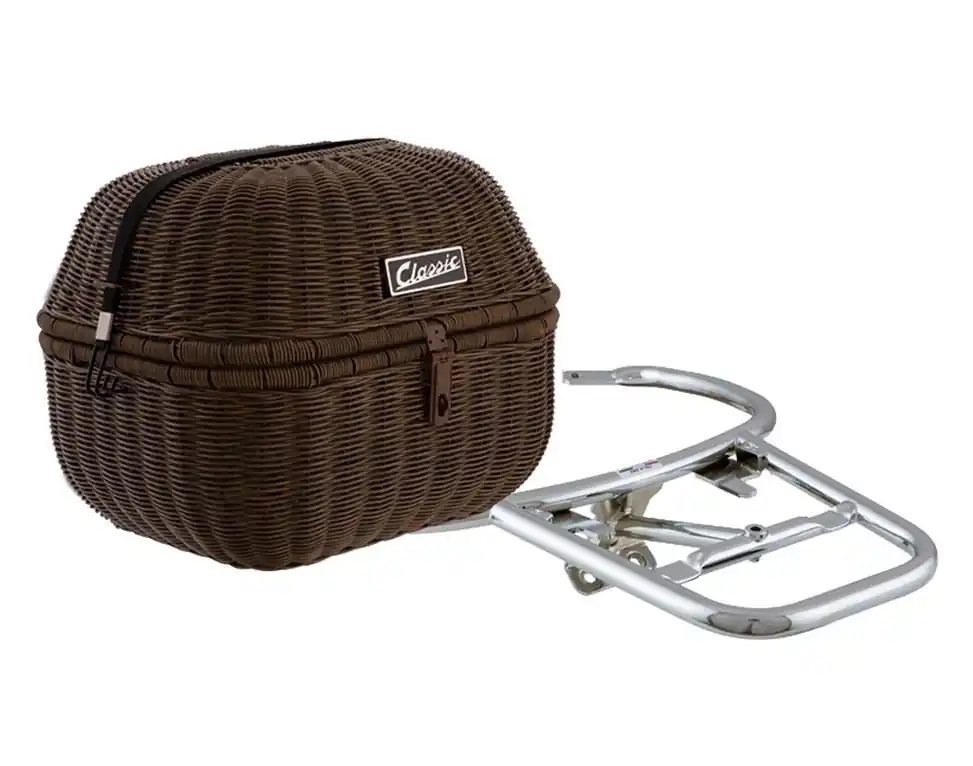 Kit panier à bagages Classic pour Vespa GTS/GTV/GT60 125-300ccm, marron foncé Commander Maintenant