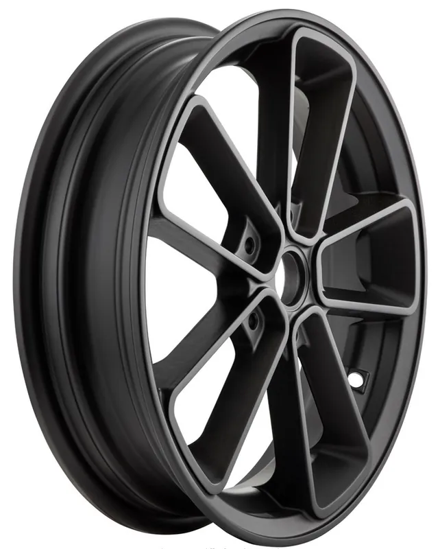 Jante avant/arrière 13&Prime; pour Vespa GTS/GTS Super/GTV/GT 60/GT/GT L 125-300ccm, noire mate Commander Vite