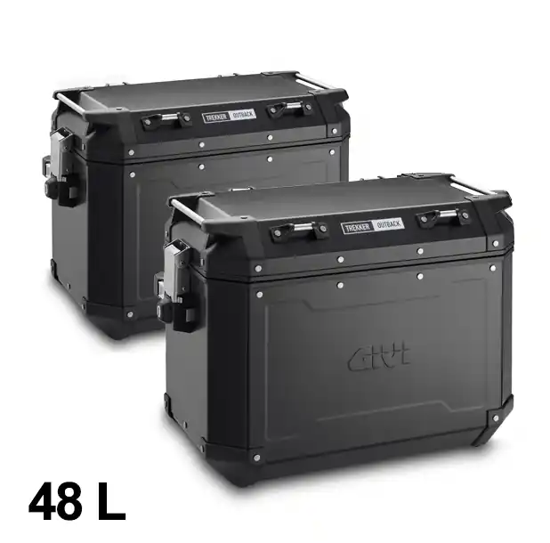 Achat Immédiat Givi Kit de valises latérales en aluminium Trekker Outback 48L noir Monokey