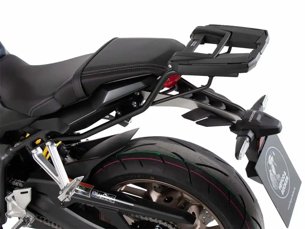 Authentique Support de top case Easyrack noir pour Honda CB 650 R (21-23) Hepco & Becker