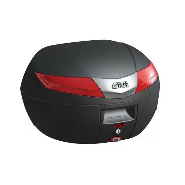 V40 MONOKEY Topcase 40 litres noir mat avec réflecteurs rouges d&rsquo;origine Givi Haute Qualité
