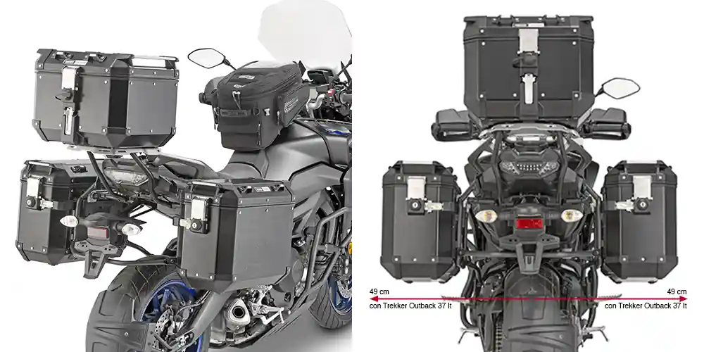 Marque Support de valises latérales pour Trekker Outback pour Yamaha Tracer 900 / Tracer 900 GT (année 18-19) Original Giv