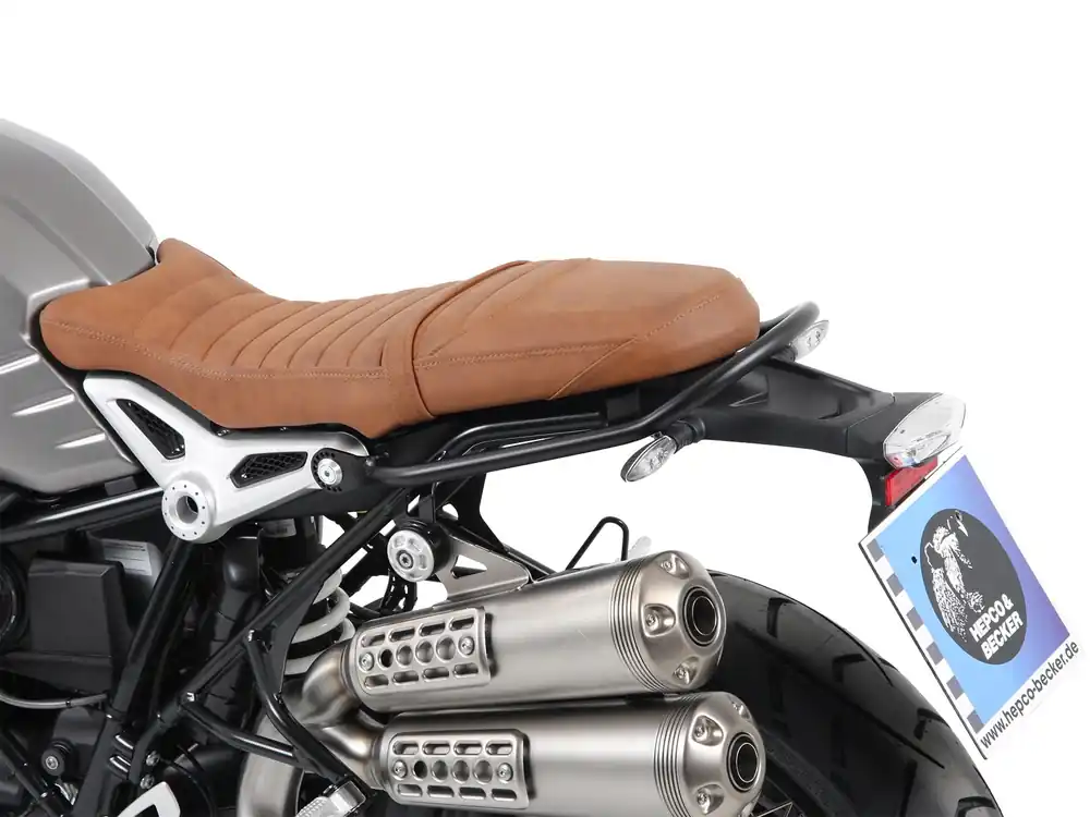 Poignée de maintien du passager / barre noire pour BMW RR nineT (14-16) Hepco & Becker Certifié