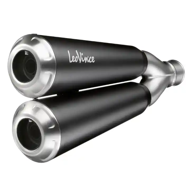 Super Prix Système d&rsquo;échappement LeoVince GP Duals, acier inoxydable, slip on pour Suzuki SV 650
