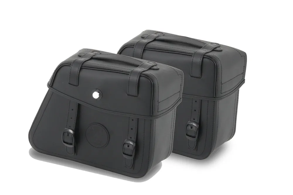Sacoches en cuir Rugged C-Bow 24 litres noir pour porte-sacoches C-Bow Hepco & Becker Commander Vite
