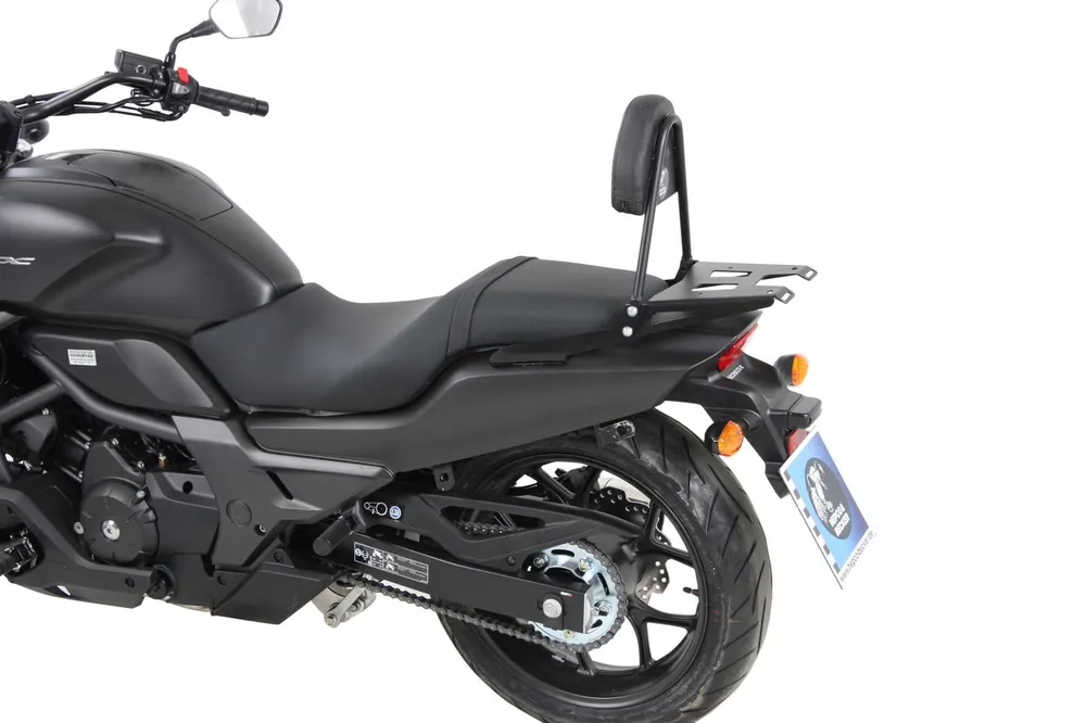 Prix Bas Sissybar avec porte-bagages noir pour Honda CTX 700 /N /DCT (14-17) Hepco & Becker