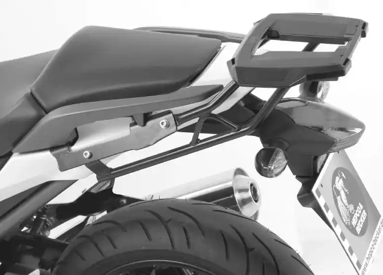 Satisfait Ou Remboursé Support de top case Easyrack noir pour Honda NC 700 X (12-13) /NC 750 X/ DCT (14-20) Hepco & Becker