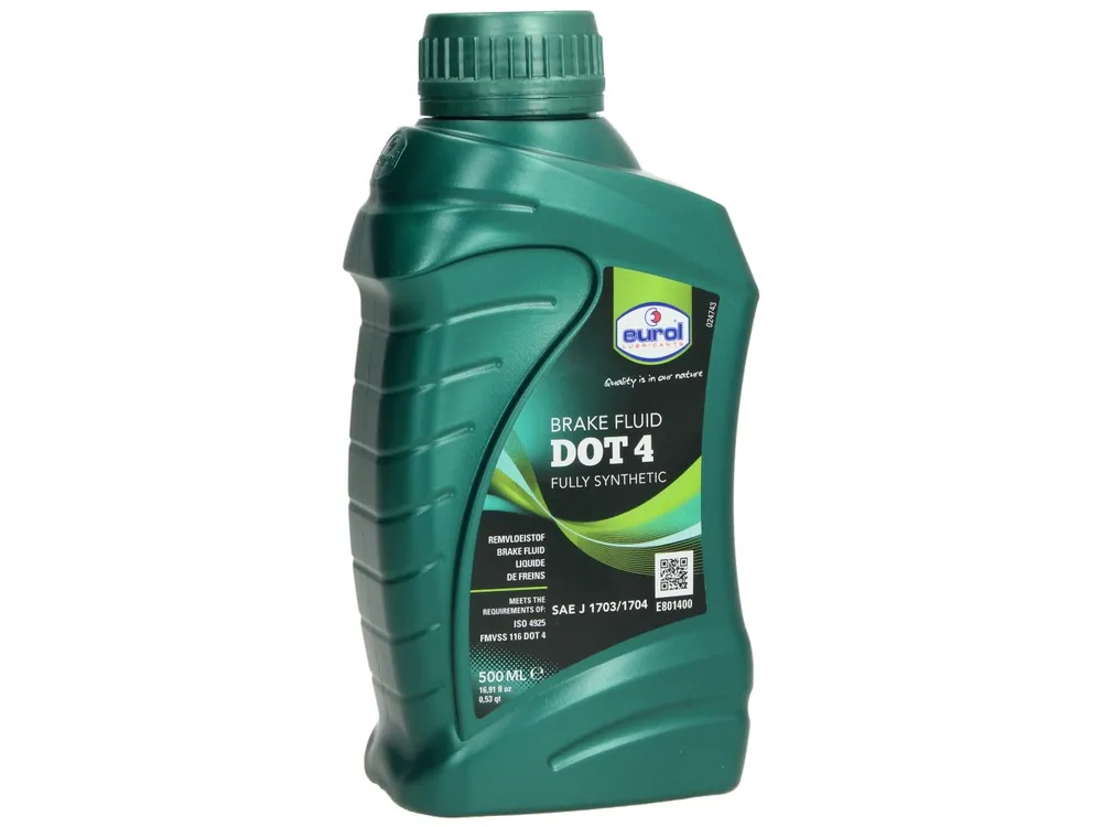 Commander Vite Liquide de frein Eurol, DOT 4, 0,500 l, SAE J1703 / ISO 4925