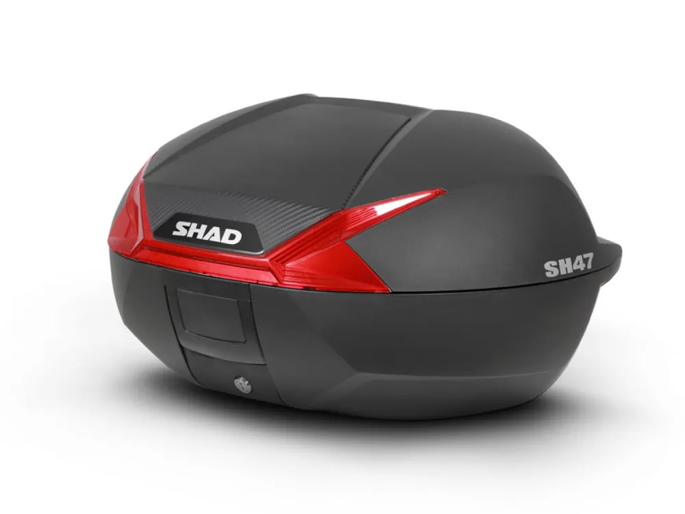 Shad Top Case SH47 avec réflecteur rouge, 47l Haute Qualité