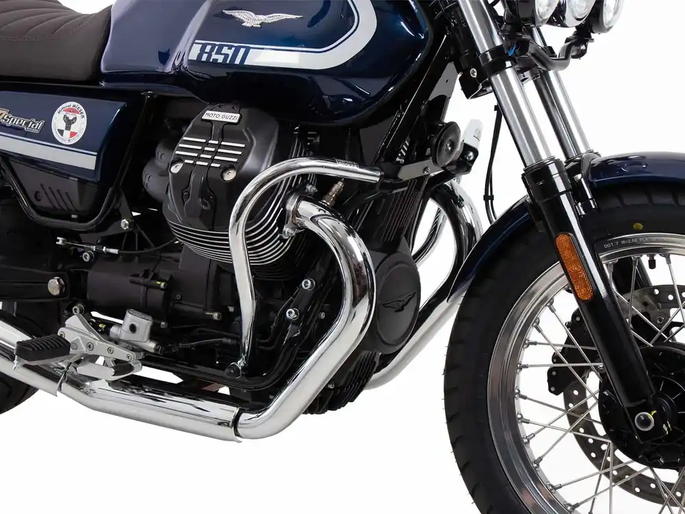Arceau de protection moteur chromé pour Moto Guzzi V7 Special/Stone/Centenario (21-24) Hepco & Becker Retour Gratuit
