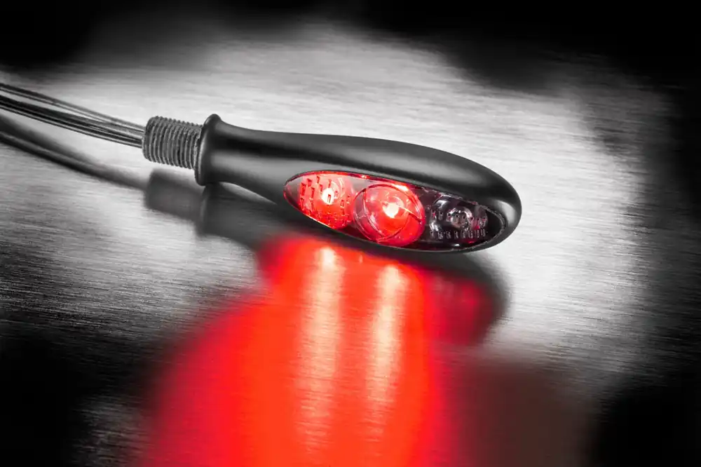 Nouvelle Collection Kellermann Clignotants, feux arrière et stop, Micro S DF Dark, aluminium, LED, HL/HR, 12 V, noir mat
