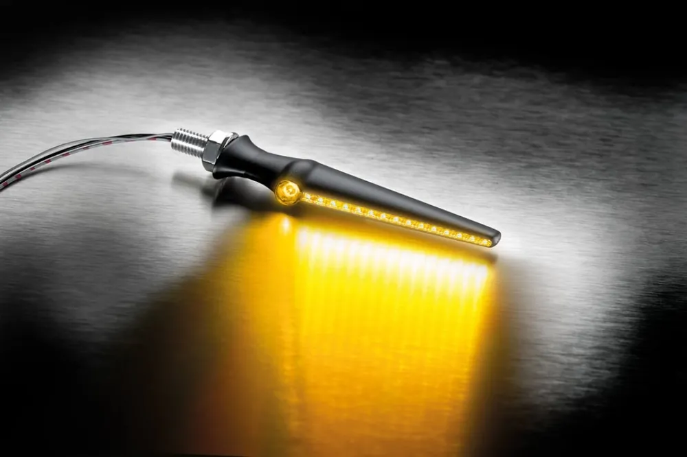 Must-Have Clignotants Kellermann, Jetstream, acier, LED - séquentiel, V/H, G/D, 12 V, noir mat, M8x20