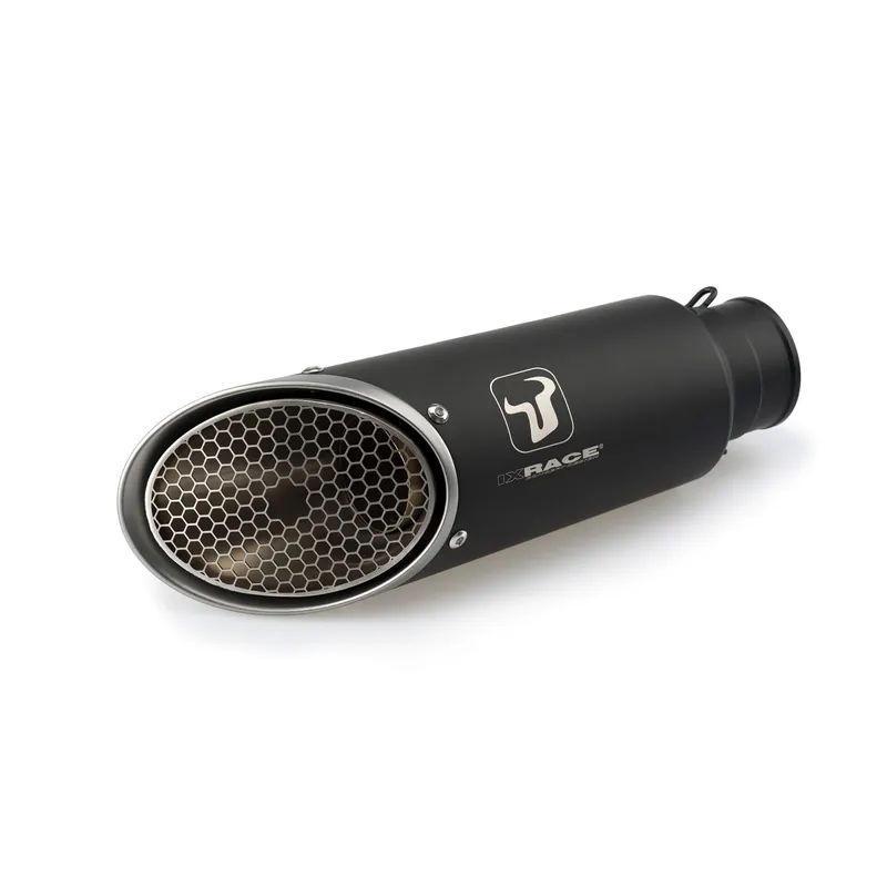 Silencieux d'échappement IXRACE MK1 BMW F 900 R /XR, acier inoxydable, black slashcut, homologué E, Euro 4+5 Vente Flash