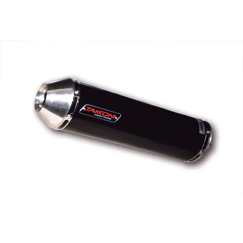 Silencieux Takkoni Honda VFR 800, acier inoxydable noir, homologué E Satisfait Ou Remboursé