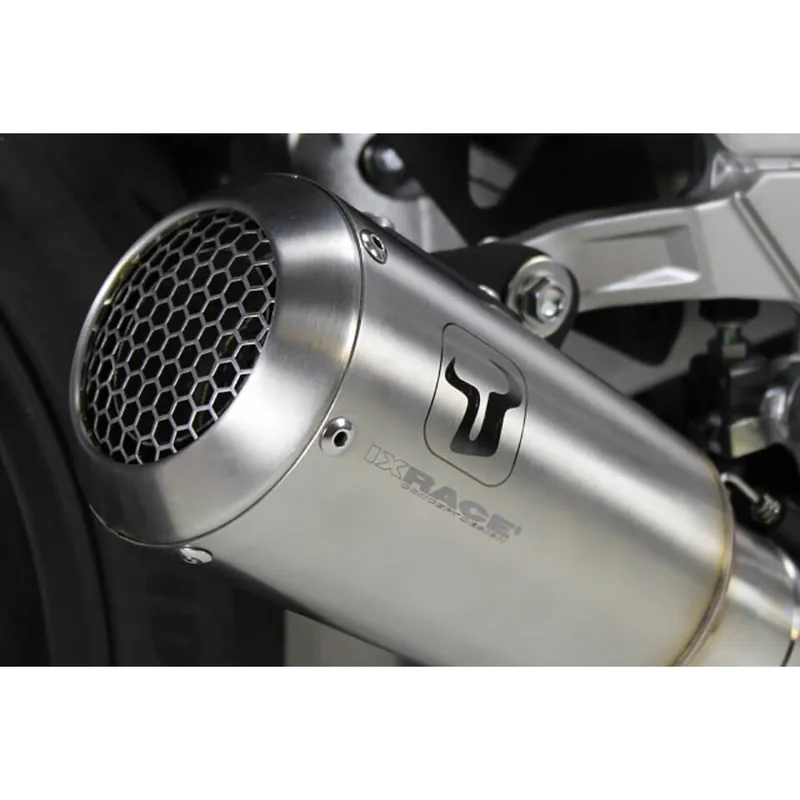 Nouvelle Collection Silencieux d'échappement IXRACE MK2 KTM Duke 125 /390, acier inoxydable, homologué E, Euro5 Noir