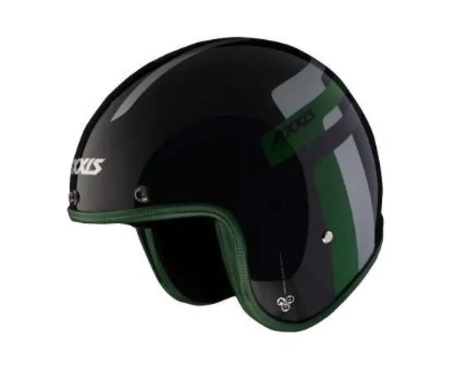 Casque jet Axxis, Hornet SV Oldstyle, vert brillant XS Offre Exclusive