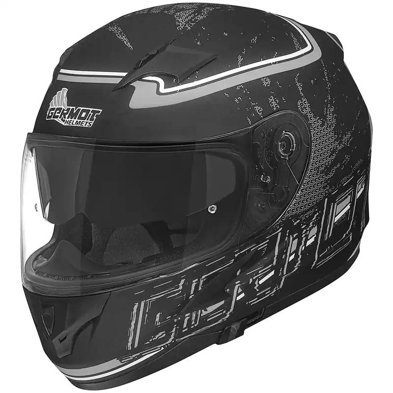Marque Casque intégral Germot GM 306, noir mat/gris XS