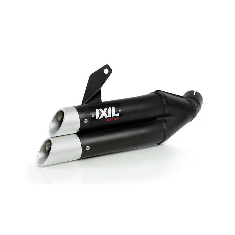 Système complet IXIL Hyperlow XL Kawasaki Z 650 /650 Ninja, acier inoxydable noir, homologué E, Euro5 Réduction