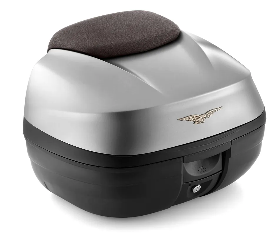 Prix Réduit Top Case 37 l (avec coussin dorsal marron) pour Moto Guzzi V100 Mandello