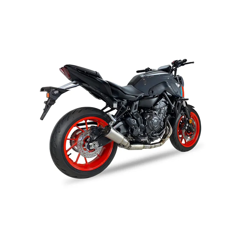 Marque Système d'échappement complet IXIL RC avec catalyseur pour Yamaha MT-07, en acier inoxydable, homologué E, Euro5 Noir