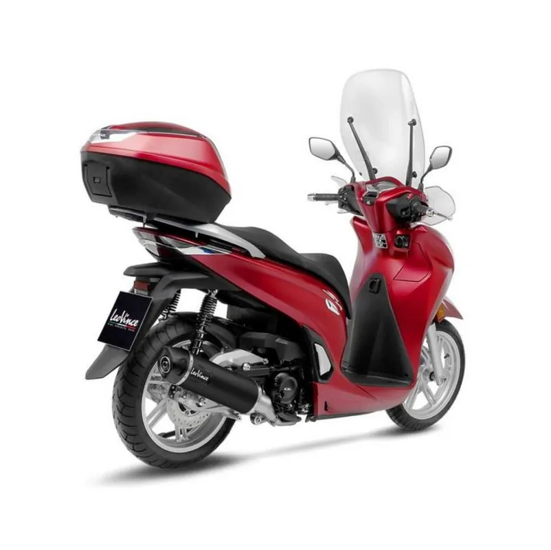 Meilleure Vente LeoVince système d?èchappement SBK Nero pour Honda SH 350 i, acier inoxydable noir, slip on, expertise E
