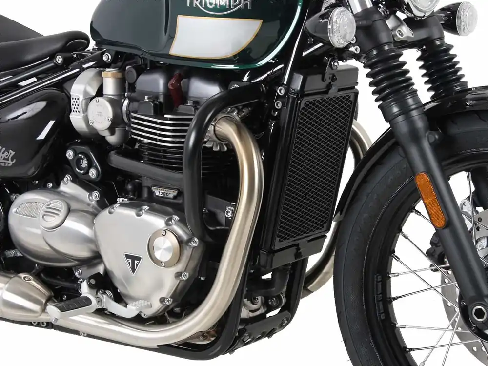 Offre Exclusive Arceau de protection moteur noir pour Triumph Bonneville Bobber (17-) Hepco & Becker