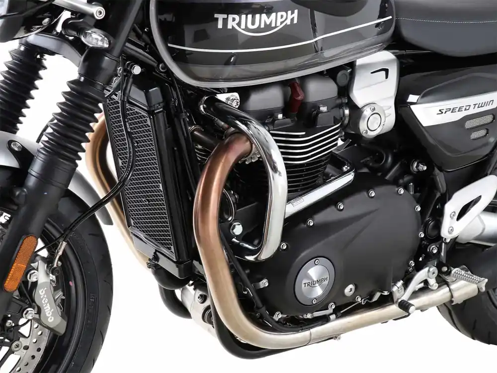 Prix Cassé Arceau de protection moteur chromé pour Triumph Speed Twin (19-21) d'origine Hepco & Becker