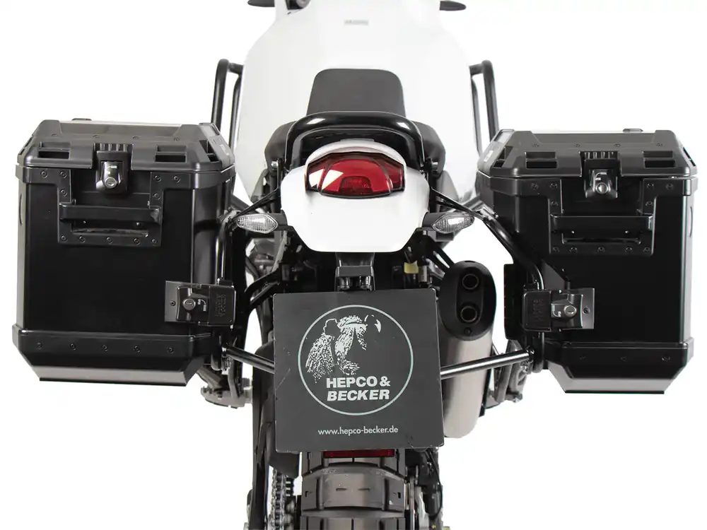 Paiement Sécurisé Kit de support de valises Cutout support incl. kit de valises Xplorer Cutout noir pour Ducati DesertX (22-)