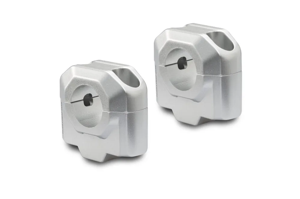 SW-Motech Réhausse de guidon, argent pour guidon Ø 28 mm, H=30 mm pour Yamaha Ténéré 700 - SW Motech Nouvel Arrivage