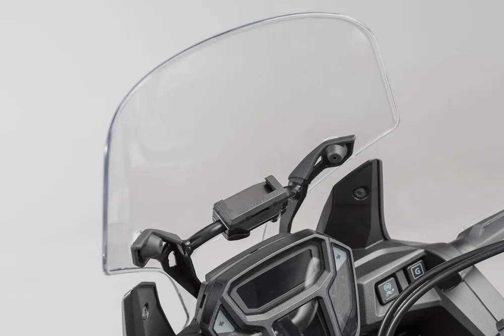 Top Vente SW-Motech Support Navi Quick-Lock sur tube Ø 10/12 mm pour Kawasaki KLE 650 Versys - SW Motech
