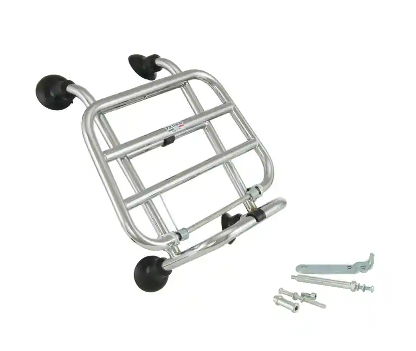 Usine Directe Porte-bagages avant pour Vespa Primavera /Sprint /Elettrica 50-150ccm, pliable, chrome