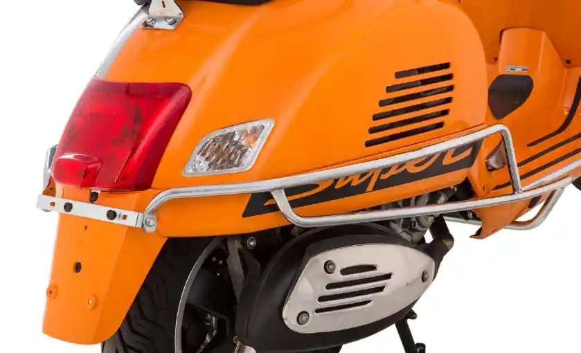Expédié Aujourd'hui Arceau de protection latéral arrière pour Vespa GTS /GTS Super /GTV /GT 60, 125-300ccm, chrome