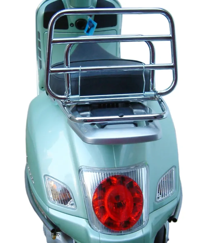 Porte-bagages arrière pour Vespa GT /GT L 125/200cc, pliable, chrome Réduction