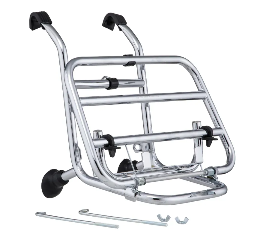 Porte-bagages avant pour Vespa PX 80-200ccm, pliable, chrome Authentique