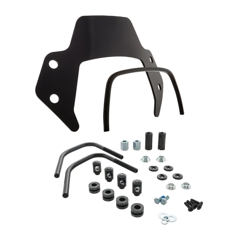 Prix Réduit Flyscreen pour Vespa Sprint 50-150ccm 2T/4T, supports noirs, teinté noir