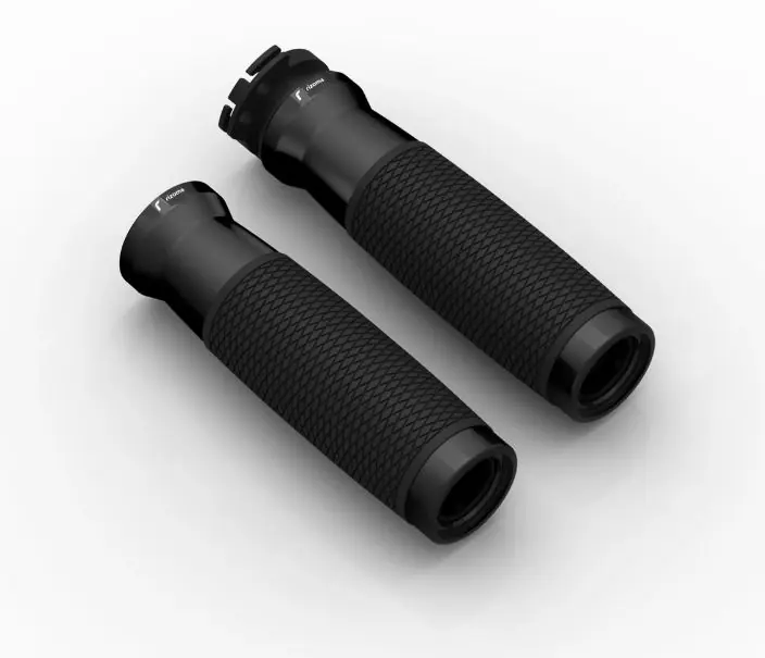 Retour Gratuit Poignées RIZOMA Urlo RS Ø 22/24 mm L 128 mm pour Vespa GTS/GTS Super/GTV, noir anodisé