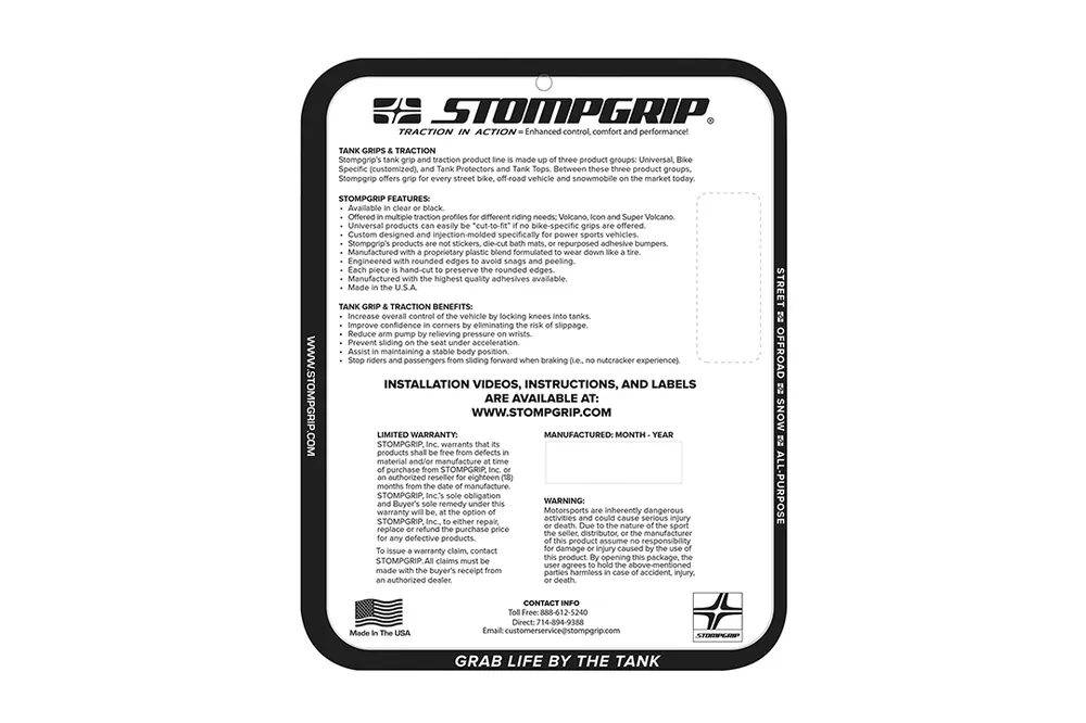 Bon Plan Stompgrip hybride Volcano pour Yamaha YZF-R1 2009-14