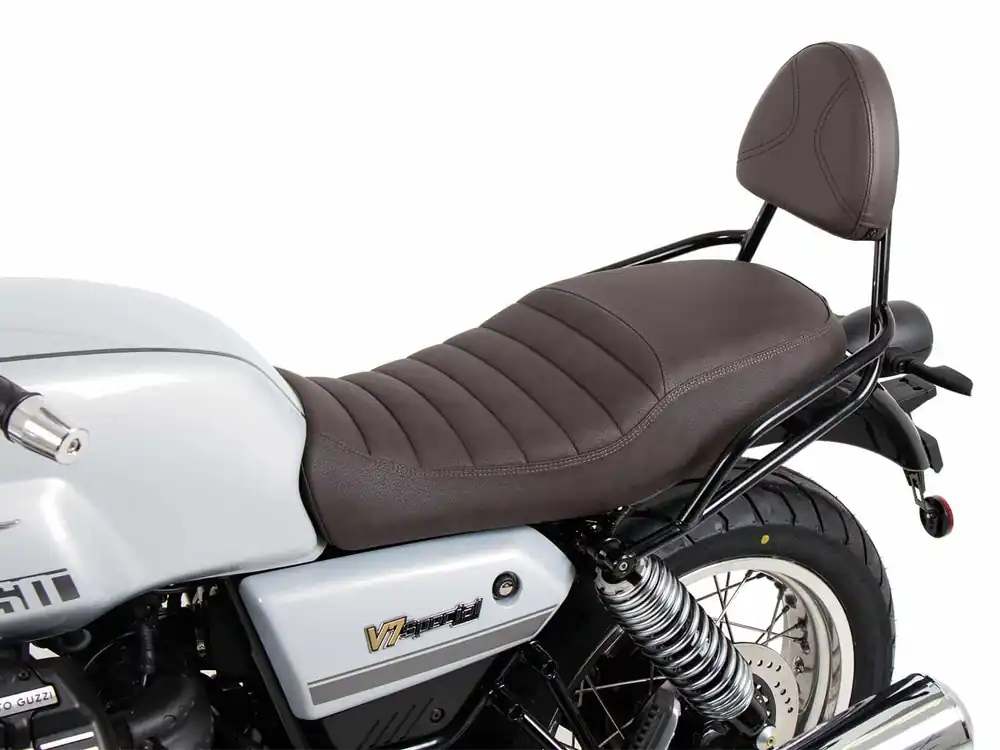 Sissybar sans porte-bagages marron pour Moto Guzzi V7 850 Spécial/Stone/Centenario (21-24) Nouvel Arrivage