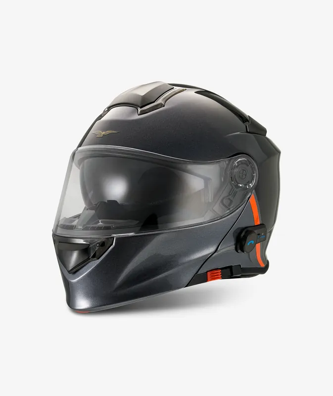 Bon Marché Casque Moto Guzzi « Modular BT » noir avec Bluetooth XS