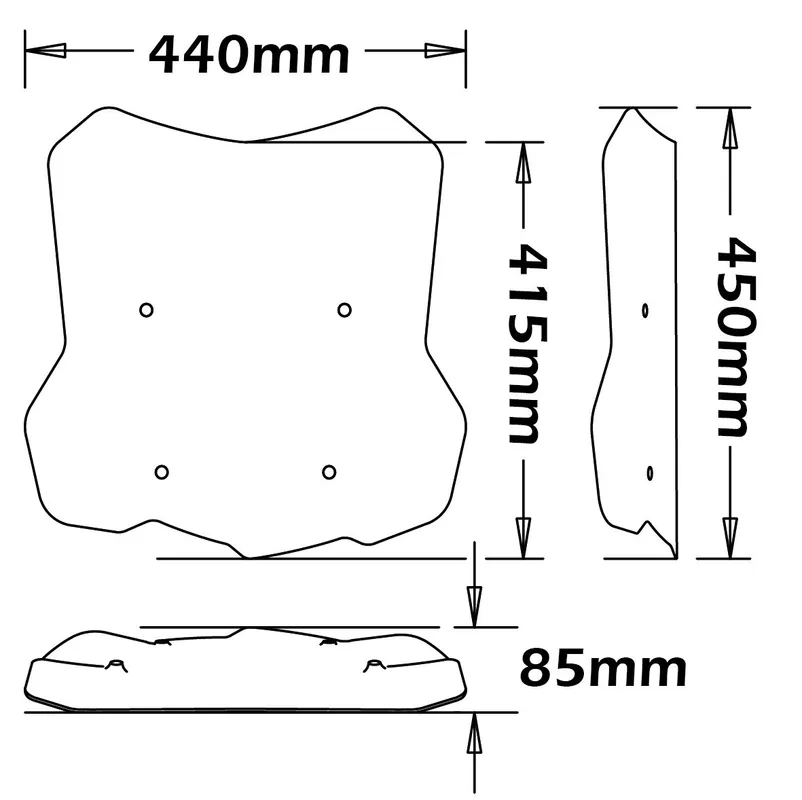 Pare-brise central sur supports d'origine pour BMW F 850 GS (18-21), transparent Jusqu'à Épuisement Des Stocks