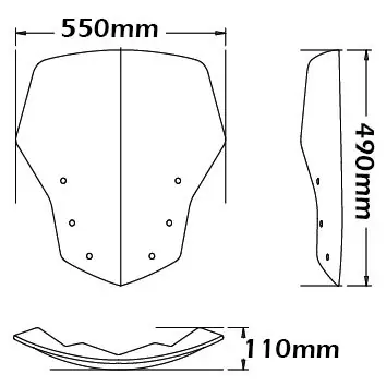 Pare-brise bas pour BMW K 1200 GT /K 1300 GT, transparent Meilleur Choix