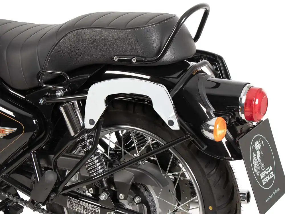 Supports latéraux C-Bow chromés pour Royal Enfield Bullet 350 (24-) Hepco & Becker Satisfait Ou Remboursé
